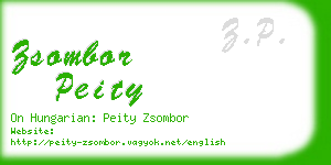 zsombor peity business card